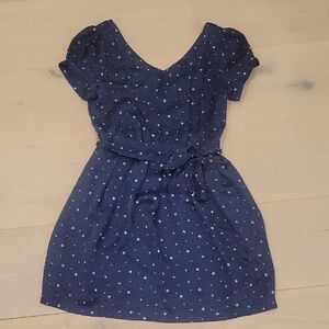 Navy Blue Star Print Dress